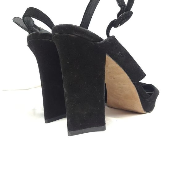 Diane Von Furstenberg Suede Triangle Heels [B17] - Picture 7 of 10